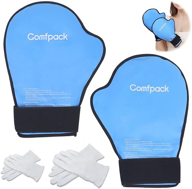 Comfpack Hand Ice Pack Ice Gloves Cold Hand Therapy for Hands, Finger, Wrist, Full Coverage for